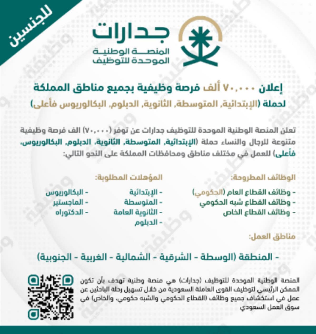 "جدارات" السعودية تحقق نجاحاً مبكراً في توظيف أكثر من 114 ألف مواطن