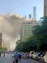 حريق سنترال رمسيس