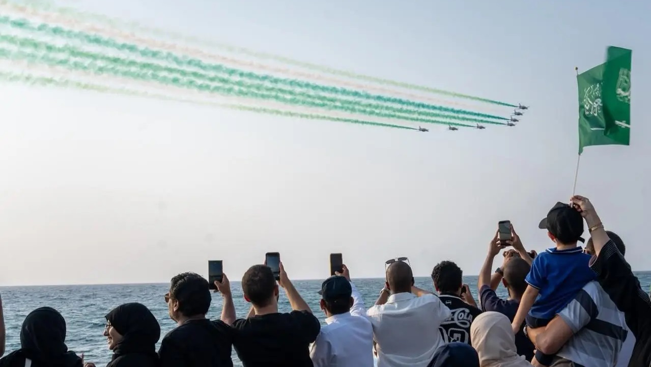 تفاصيل العروض الجوية والبحرية في اليوم الوطني السعودي 96